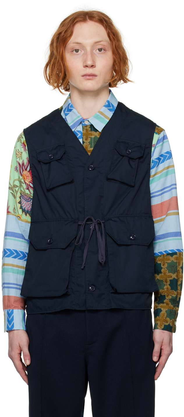 engineered garments c-1 vest navy Lサイズ-