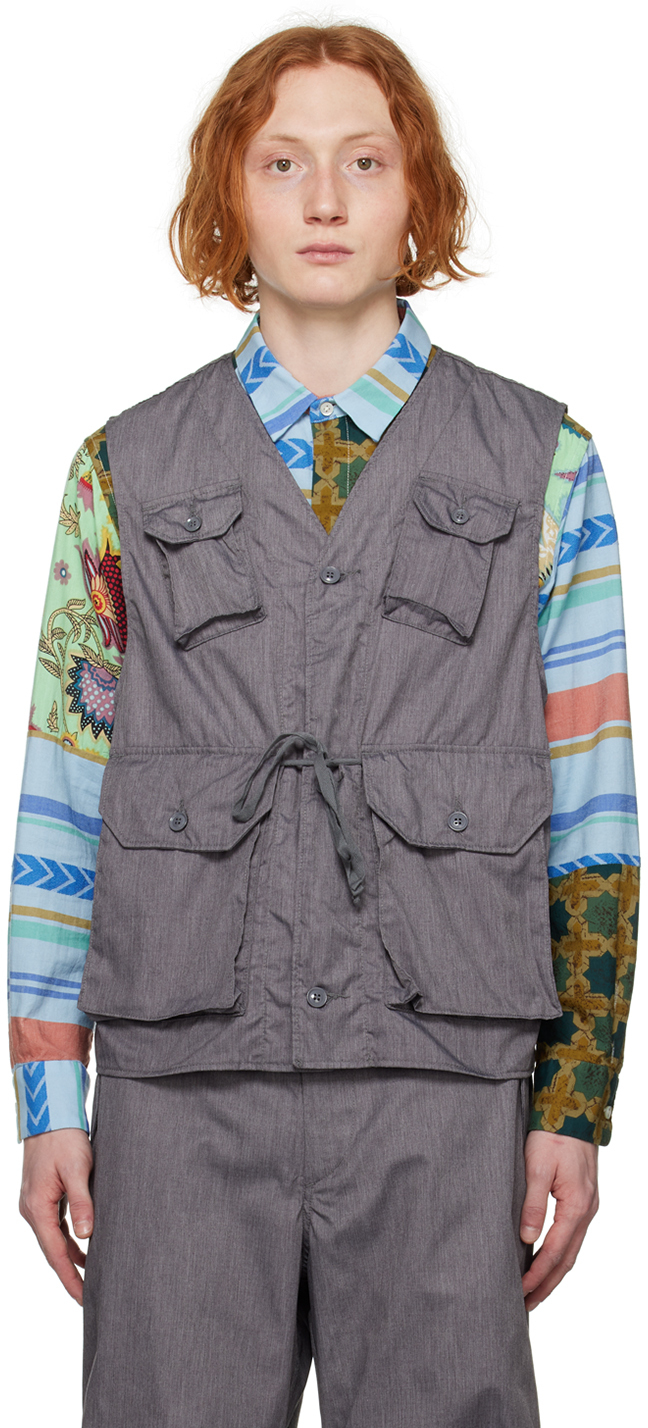 Gray C-1 Vest by Engineered Garments on Sale