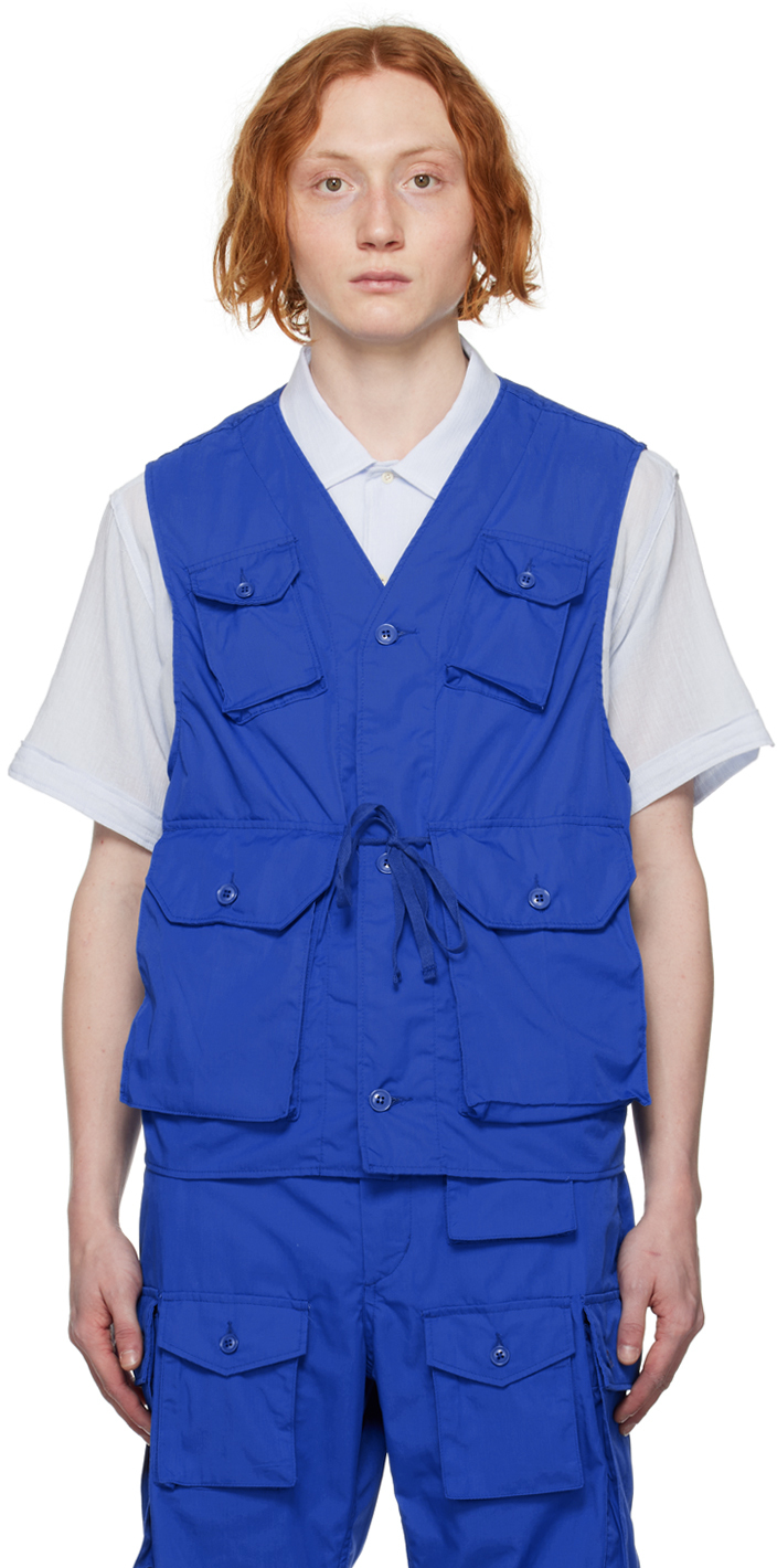 Engineered Garments LL Vest in Dark Gray Wool