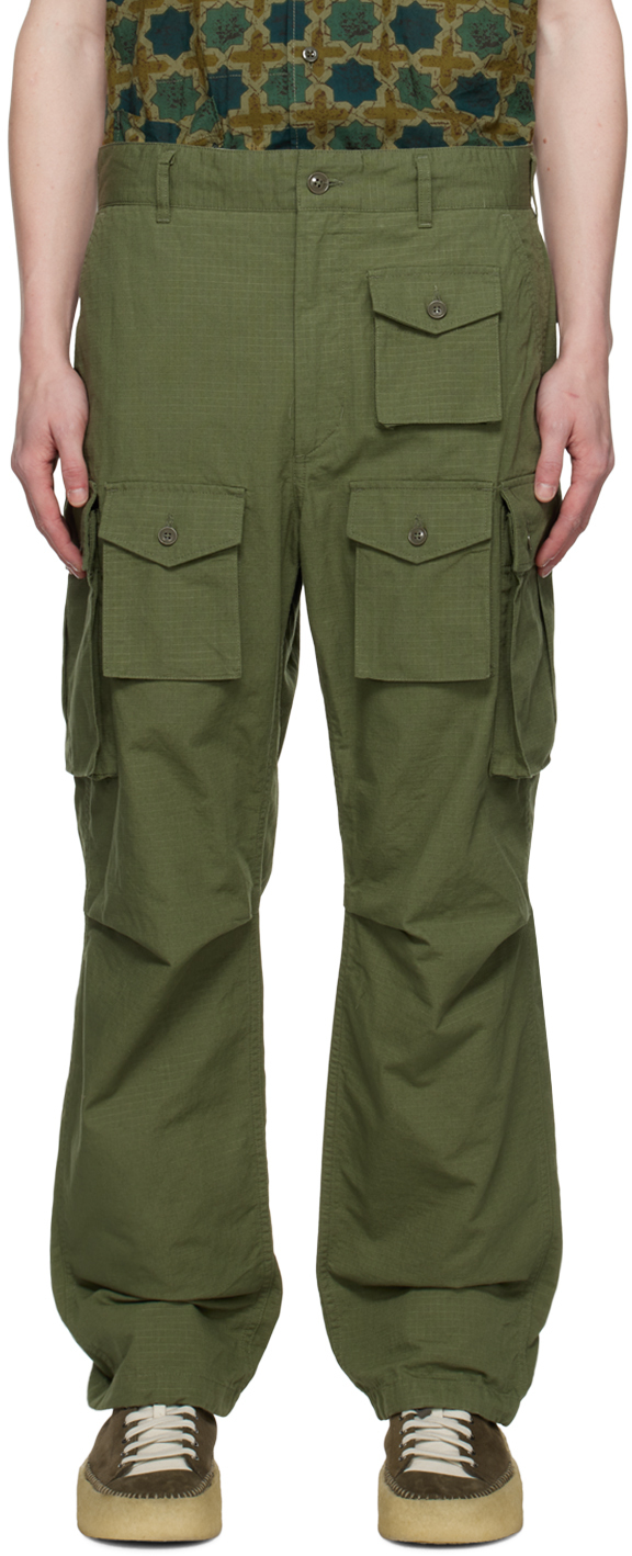 Khaki FA Cargo Pants by Engineered Garments on Sale