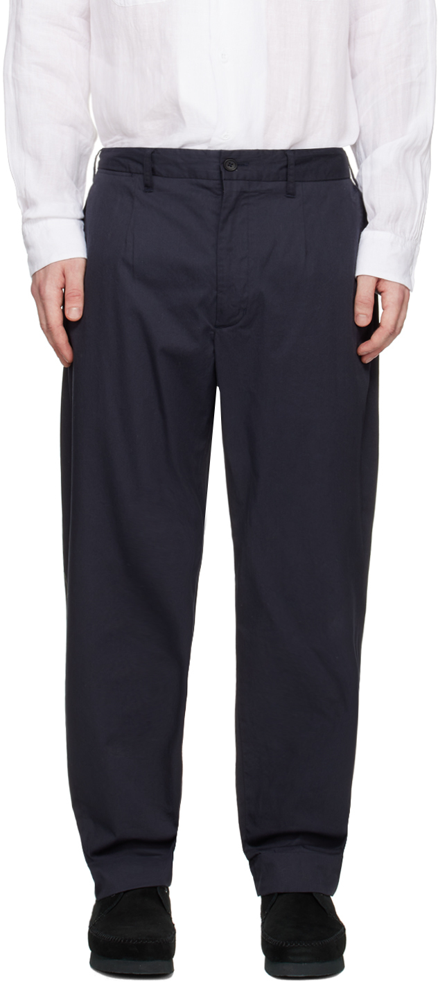 Engineered Garments Navy Andover Trousers In Pb002 Dk.navy High C