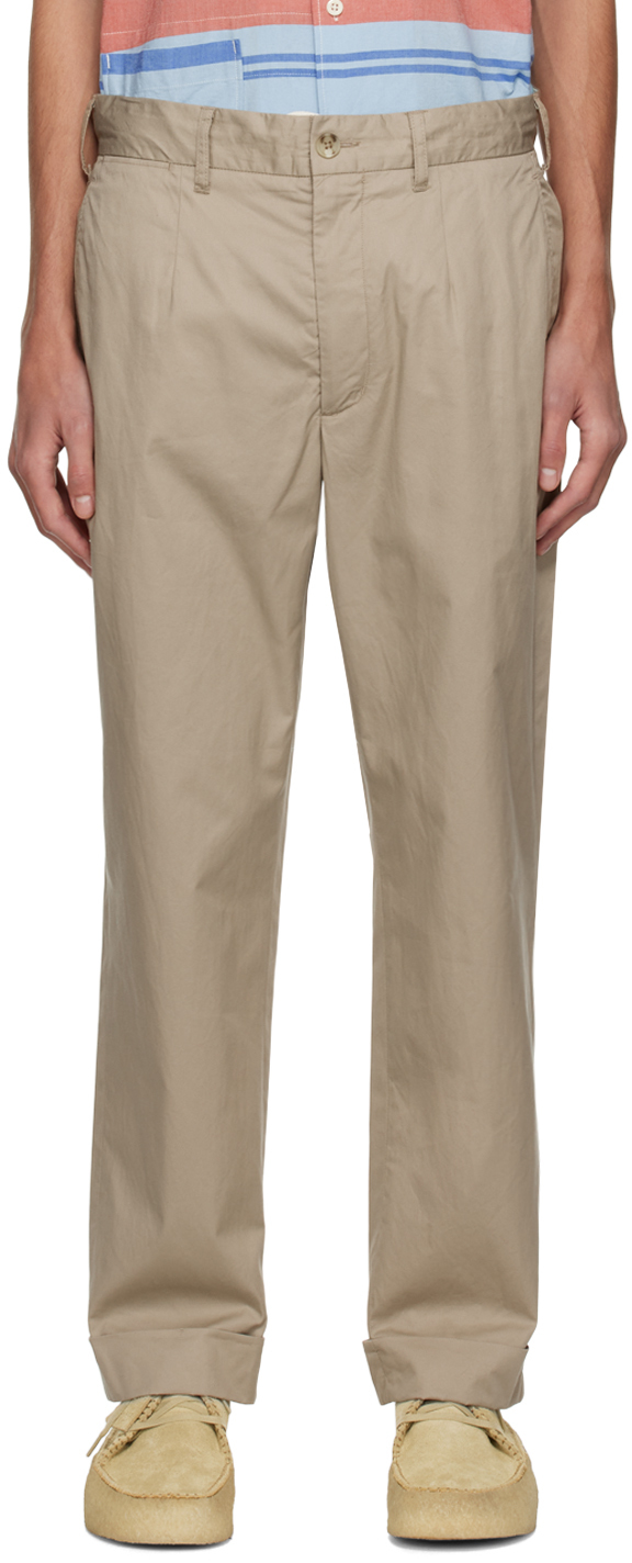 Engineered Garments Khaki Andover Trousers In Pb001 Khaki High Cou
