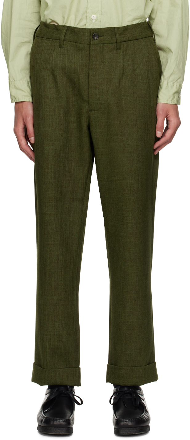 Engineered Garments: Khaki Andover Trousers | SSENSE Canada