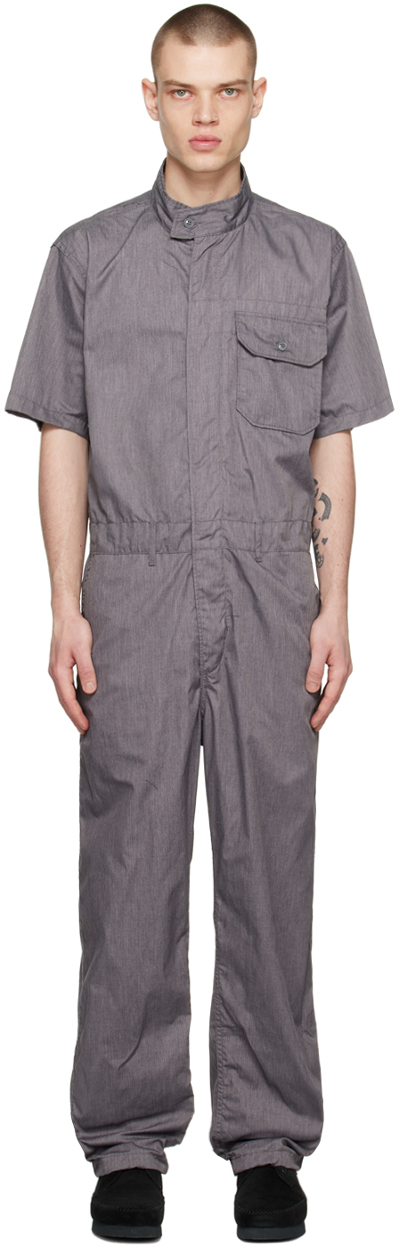 Engineered Garments Gray Racing Jumpsuit In Ct205 H.grey Feather