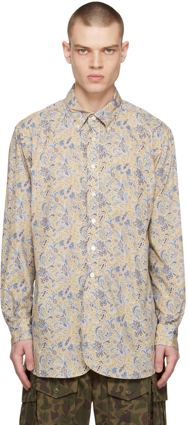 Yellow & Blue 19th Century BD Shirt by Engineered Garments on Sale