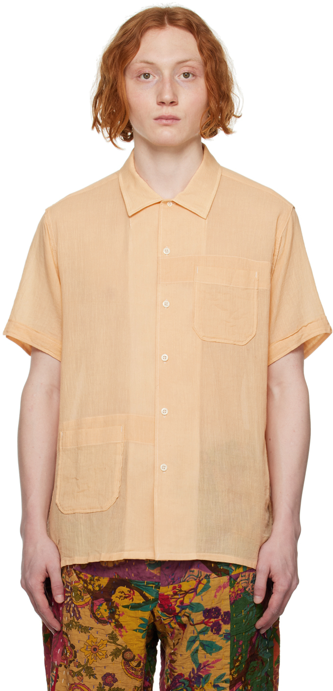 Orange Camp Shirt by Engineered Garments on Sale