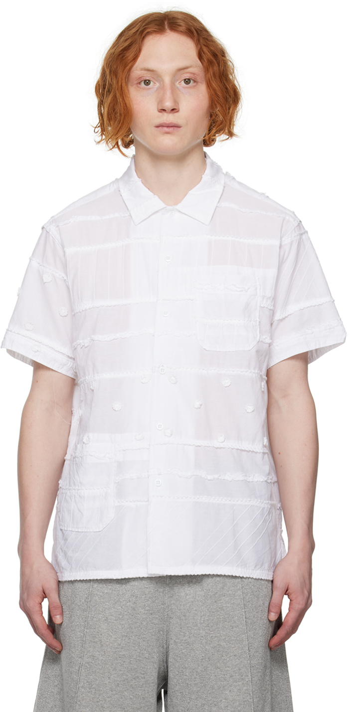 Engineered Garments: White Patchwork Shirt | SSENSE Canada