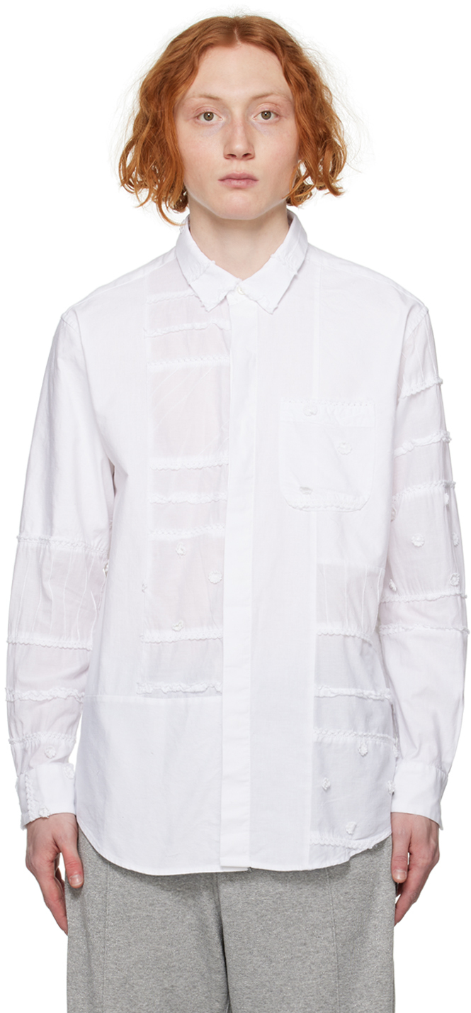 Engineered Garmentsのホワイト パッチワーク シャツがセール中