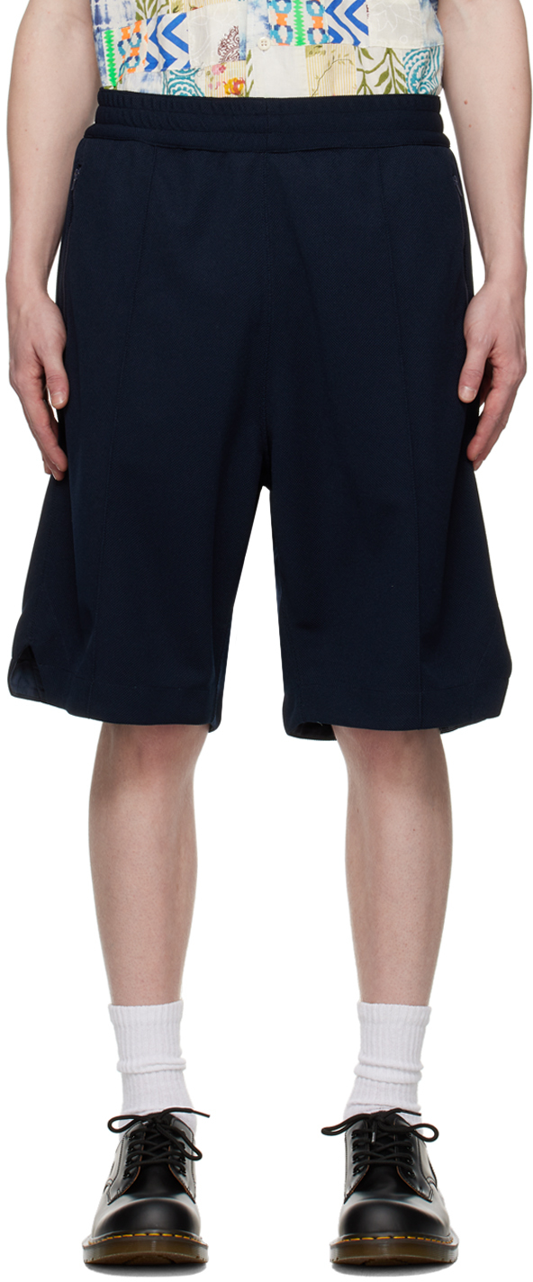 Engineered Garments Navy Bb Shorts In Ct111 Dk.navy Diamon