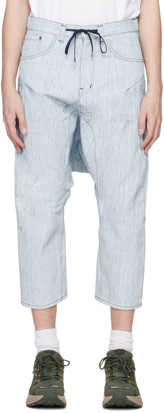Fumito Ganryu White 3D Cut Jeans