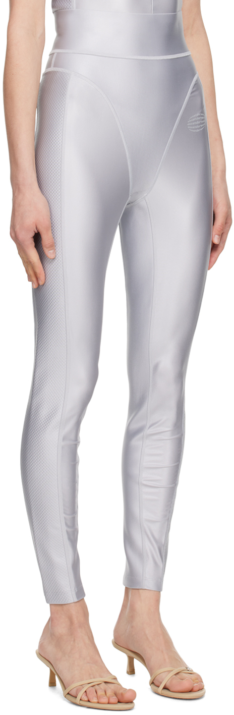 Shop Alexander Wang Gray Panty Line Leggings In 059 Silver Fox