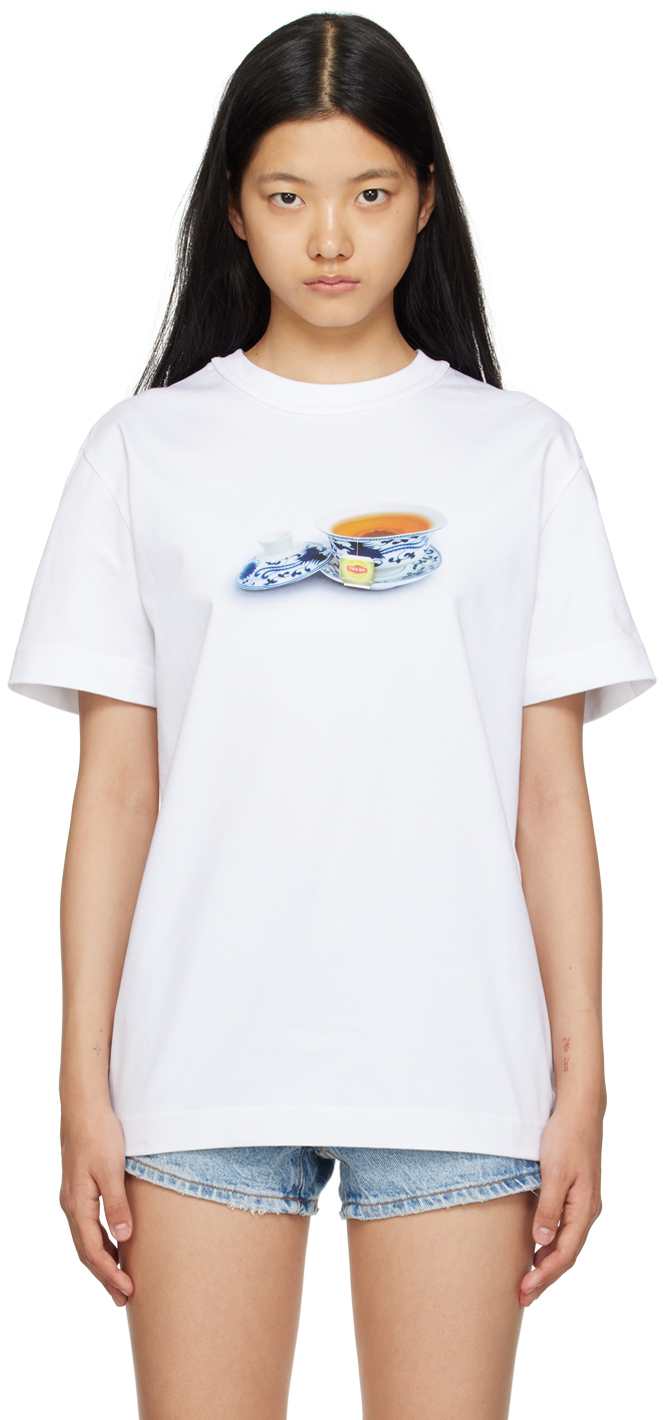 White Teacup T-Shirt Alexander Wang Sale