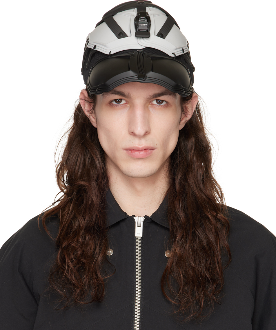 Innerraum Black & Gray Object I42 Helmet Cap SSENSE UK