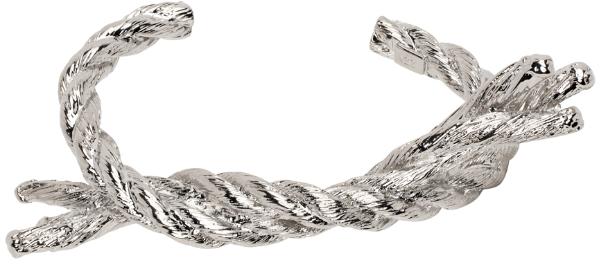 MM6 Maison Margiela Silver Knit Bracelet