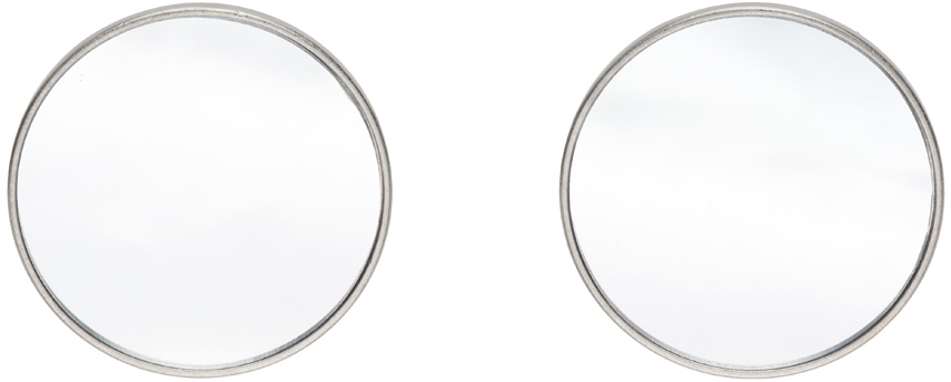 MM6 Maison Margiela Silver Mirror Earrings