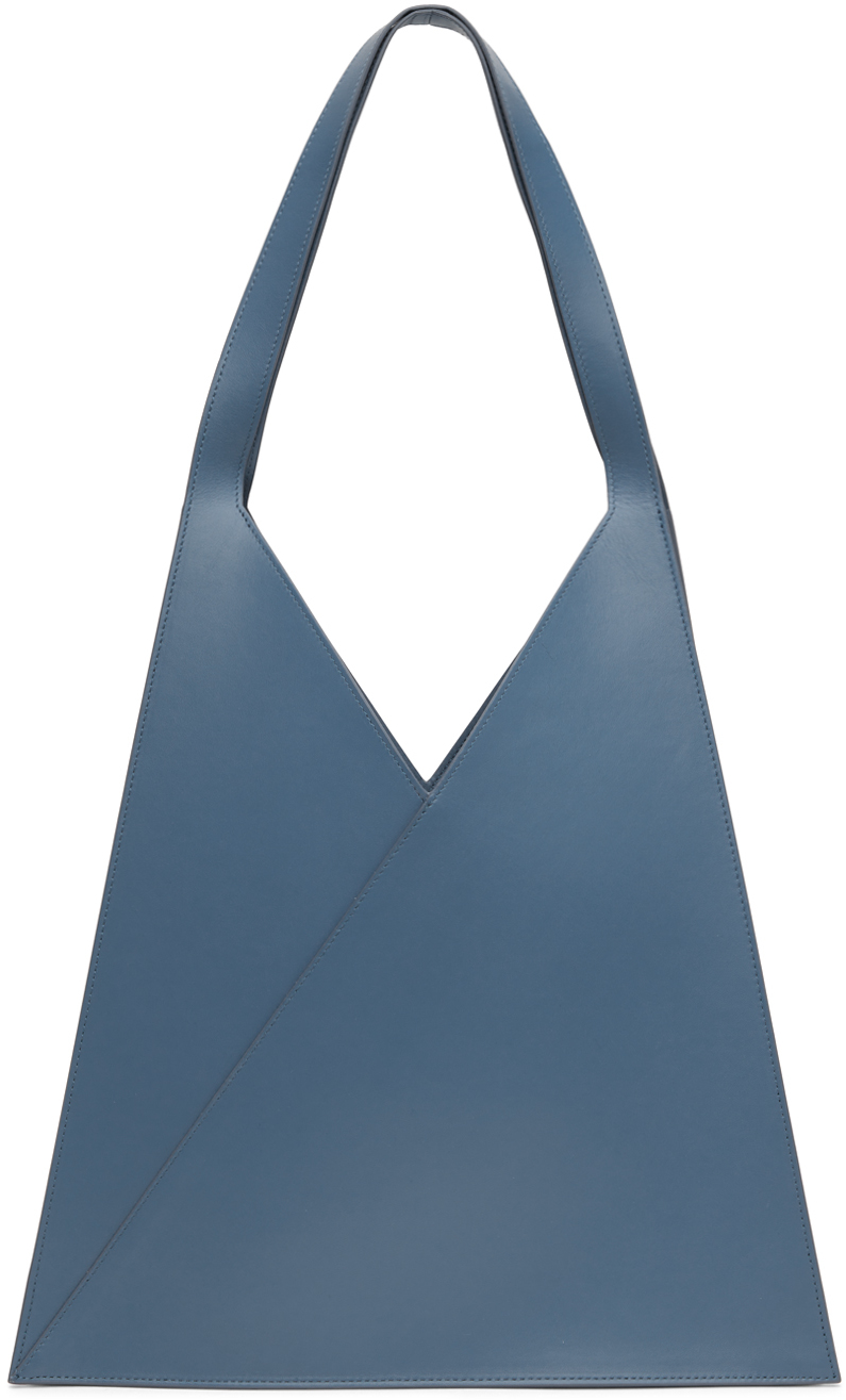MM6 Maison Margiela Blue Triangle Shoulder Bag