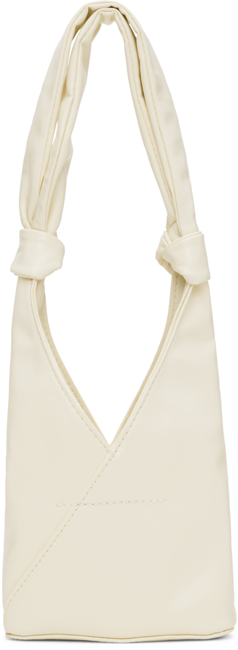 Mm6 Maison Margiela Mini Japa Genderless Faux Leather Bag In Off White