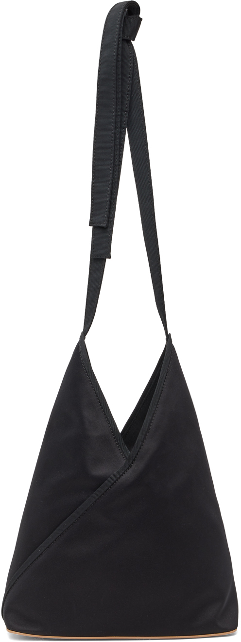 MM6 Maison Margiela: Black Triangle Crossbody Bag | SSENSE Canada