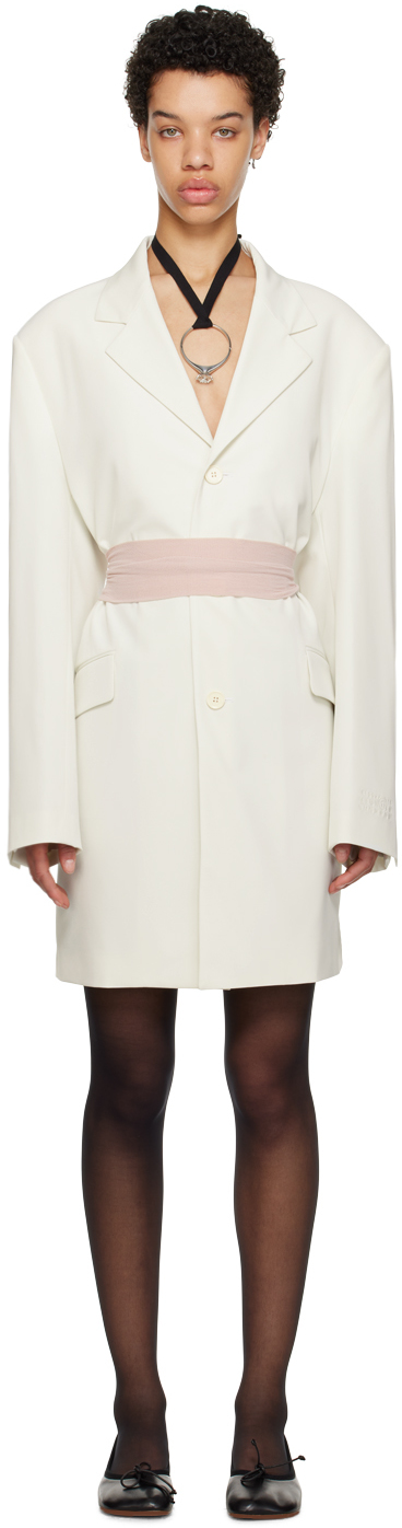 MM6 Maison Margiela Off-White Button Coat