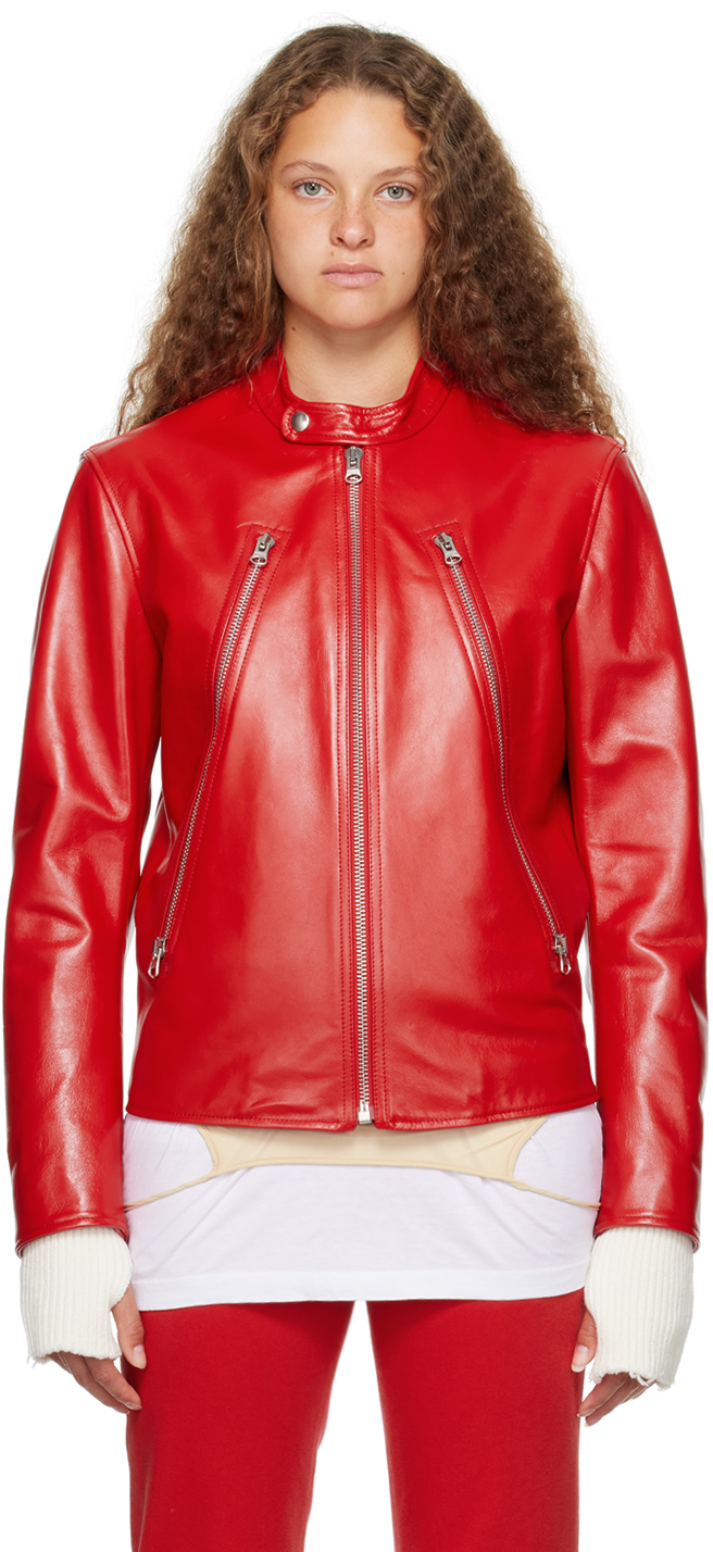 Margiela leather clearance jacket