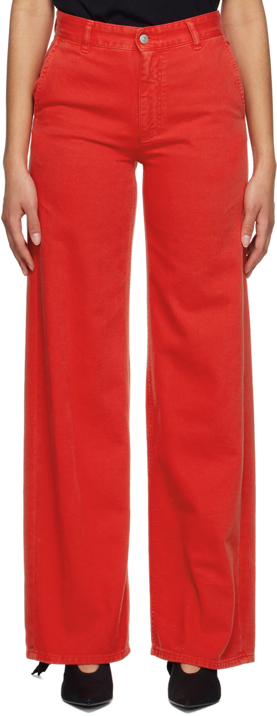 Mm6 Maison Margiela Red 4-pocket Jeans In 312 Red