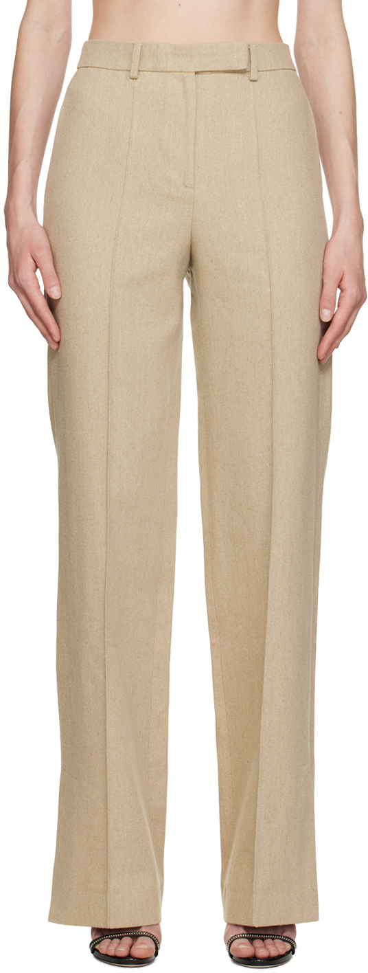 Aya Muse Beige Albo Trousers In Sand