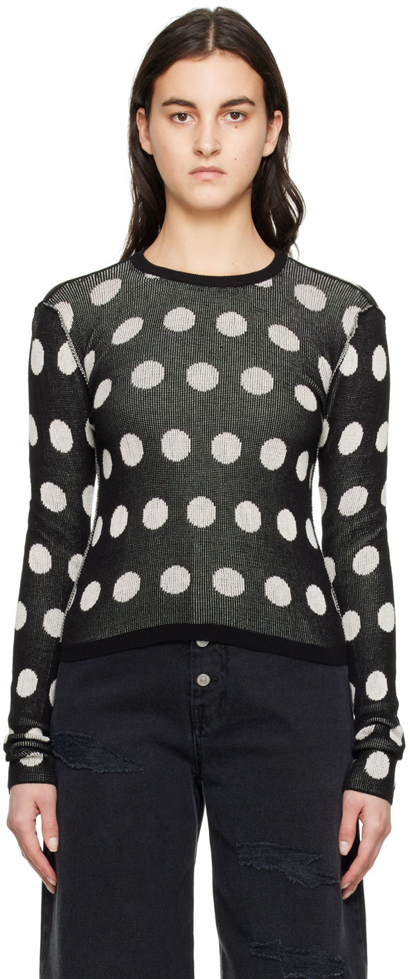Black & White Polka Dot Sweater