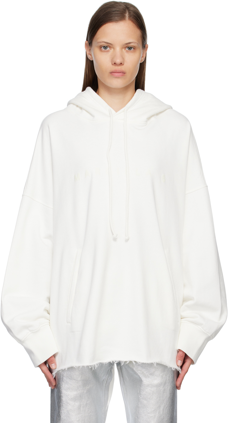 Off-White Glow-In-The-Dark Hoodie by MM6 Maison Margiela on Sale