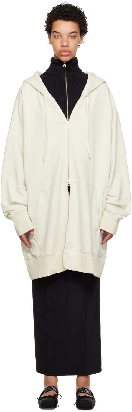 Mm6 Maison Margiela Off-white Oversized Hoodie In 722 Lime Water