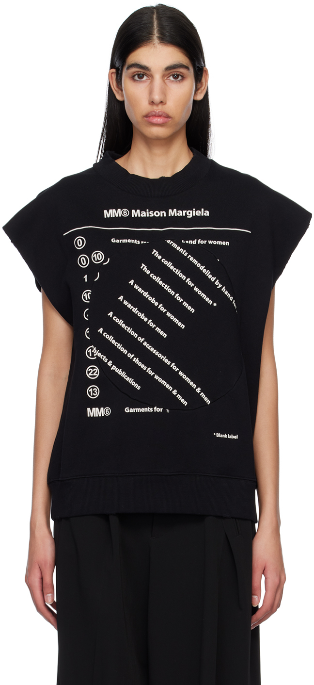 MM6 Maison Margiela Black Paneled Sweatshirt