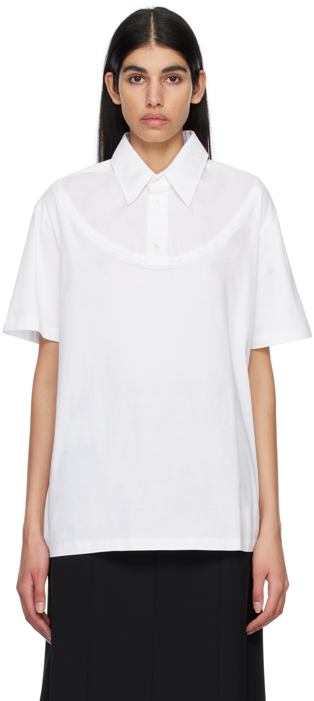 MM6 Maison Margiela White Paneled Shirt