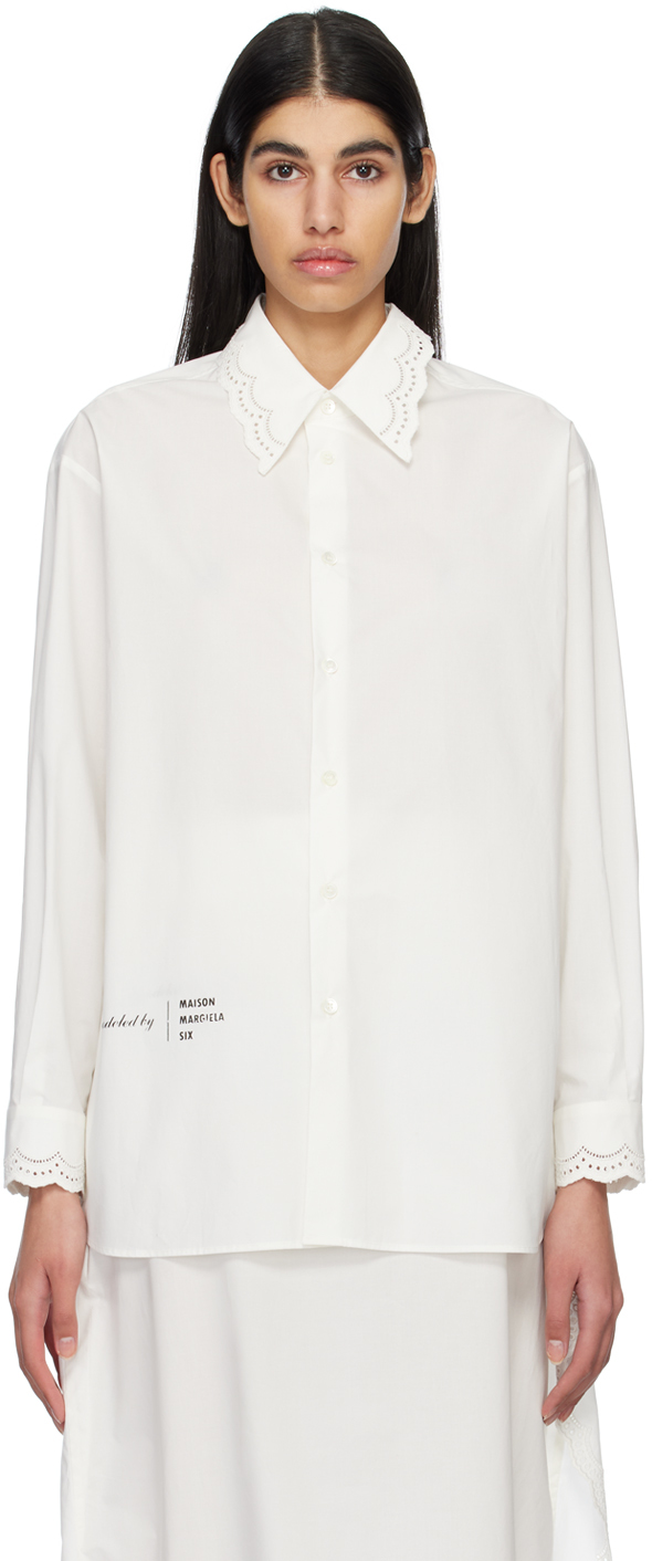 Off-White Printed Shirt by MM6 Maison Margiela on Sale