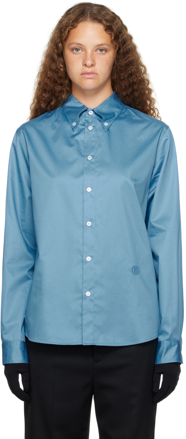 Blue Embroidered Shirt