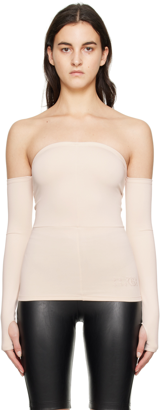 MM6 MAISON MARGIELA ベージュ 長袖カットソータグ付き エムエムシックス メゾン マルジェラ MM6 Maison Margiela MM6