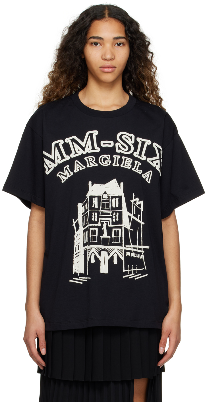 MM6 Maison Margielaのブラック グラフィック Tシャツがセール中
