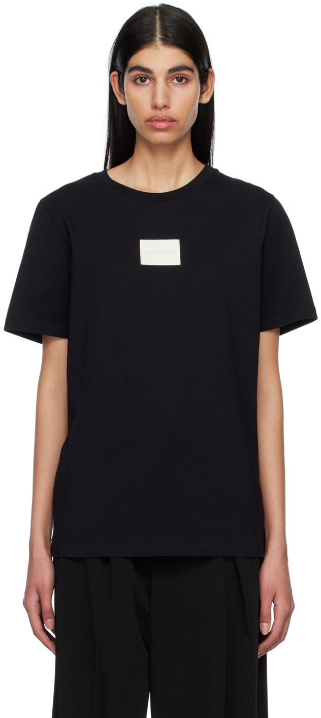 MM6 Maison Margiela Black Printed T-Shirt