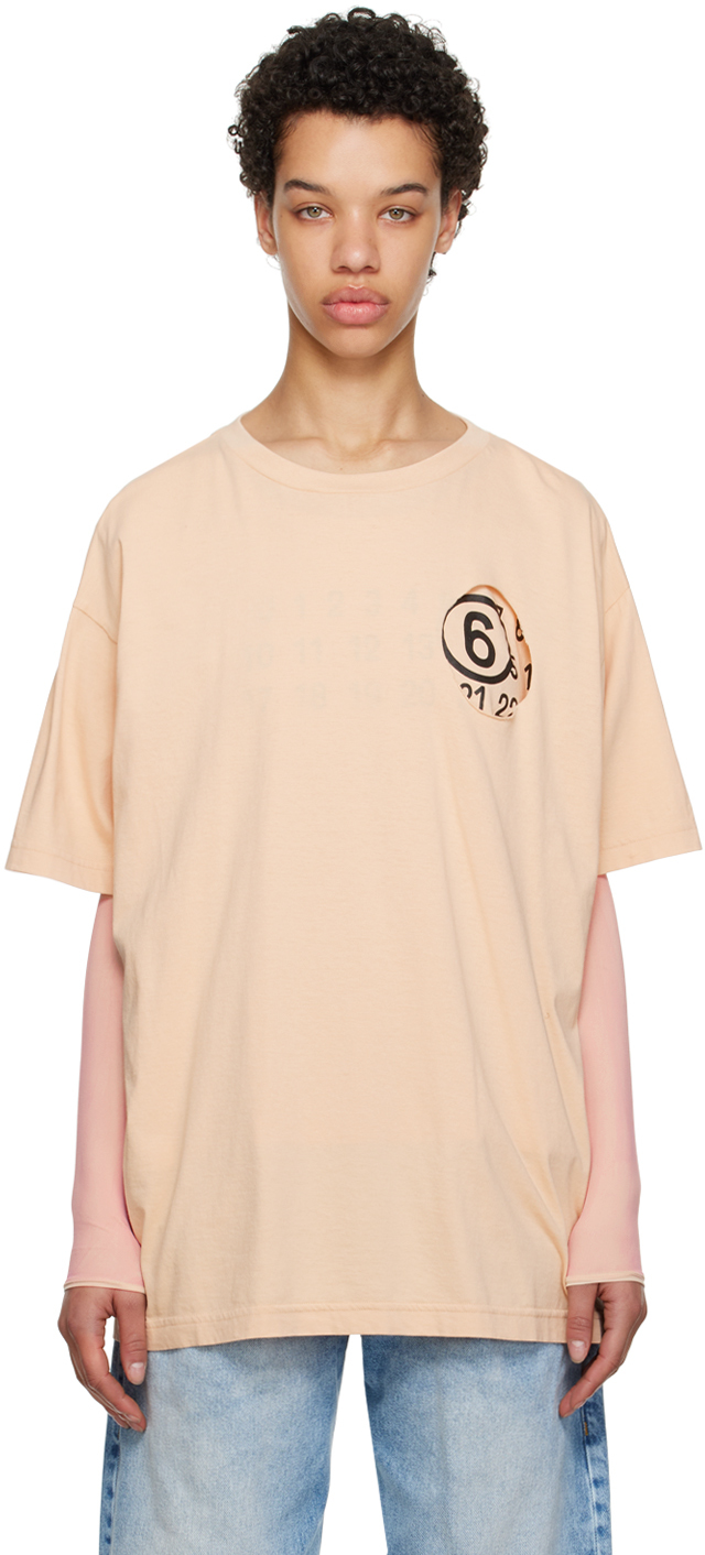 MM6 Maison Margiela Orange Cutout T-Shirt