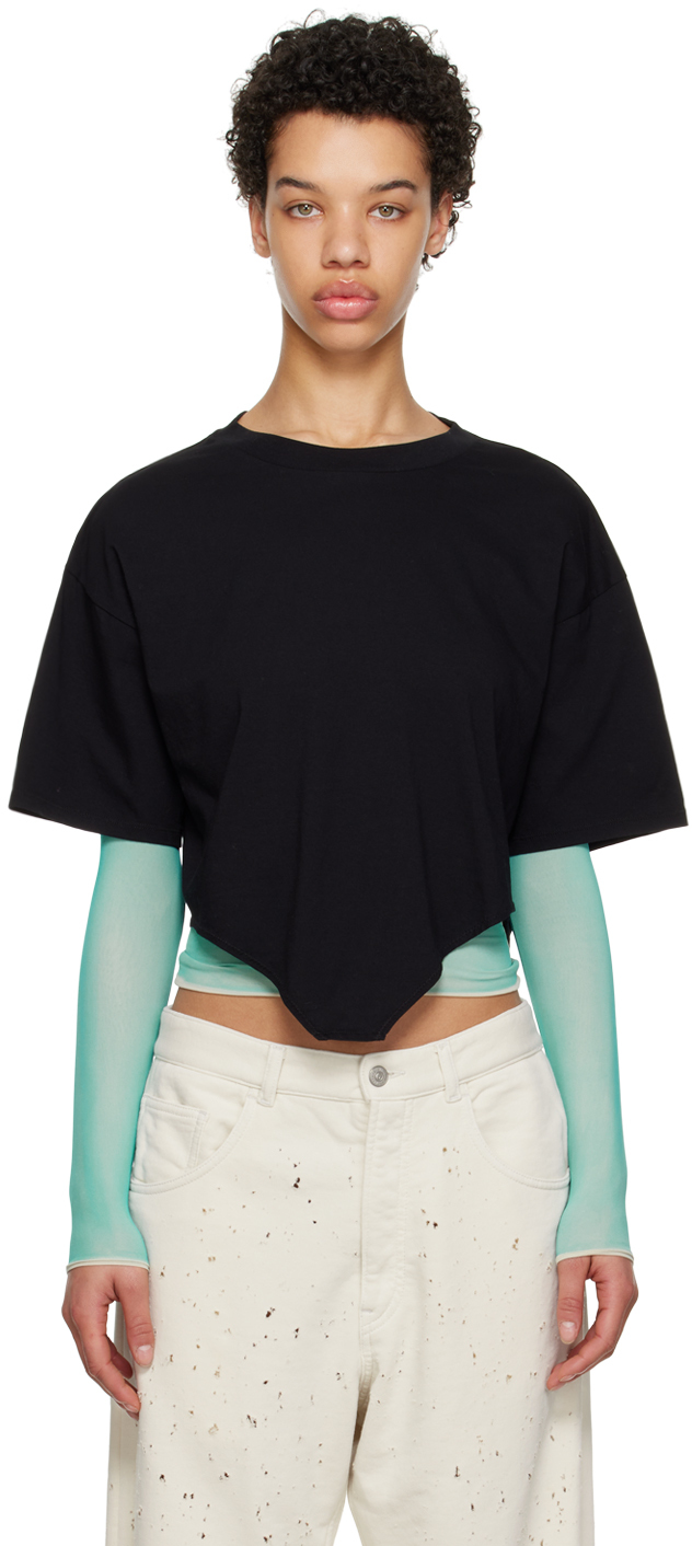 Black Asymmetric T-Shirt