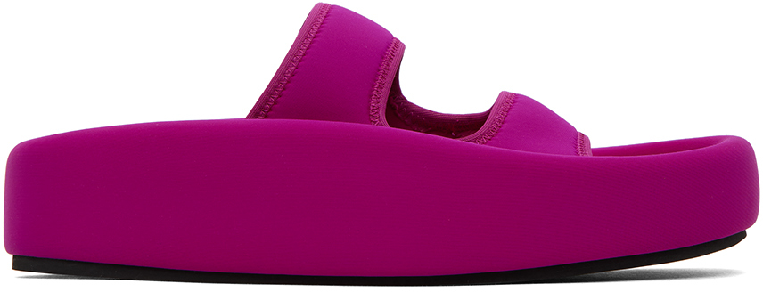 Shop Mm6 Maison Margiela Pink Sunken Sandals In T5056 Deep Orchid