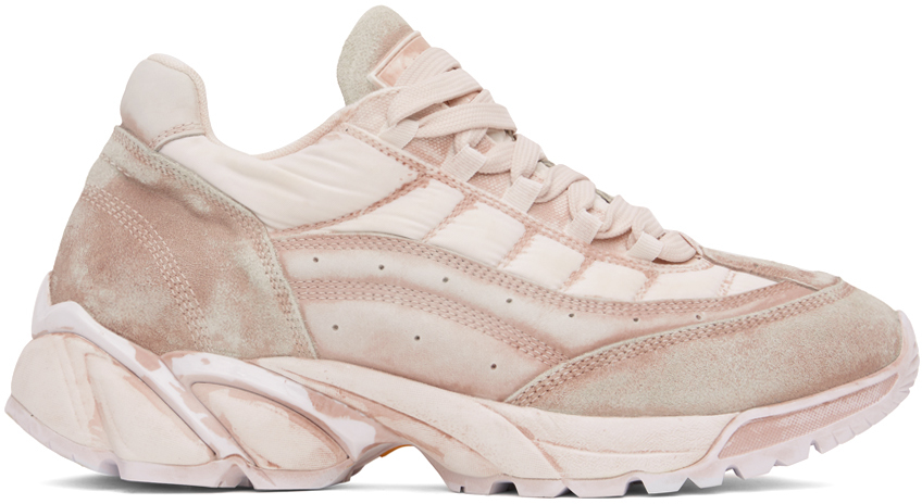 Mm6 Maison Margiela Panelled Low-top Sneakers In Pink
