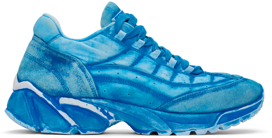 Blue Distressed Sneakers