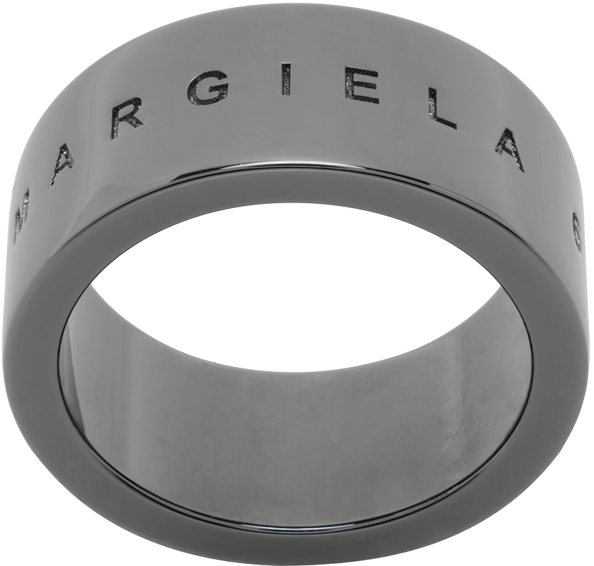 Gunmetal Engraved Ring
