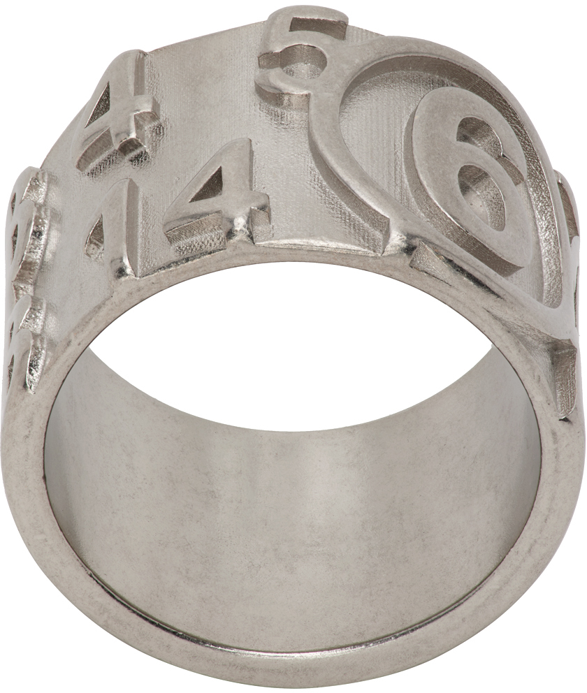 MM6 Maison Margiela Silver Logo Ring
