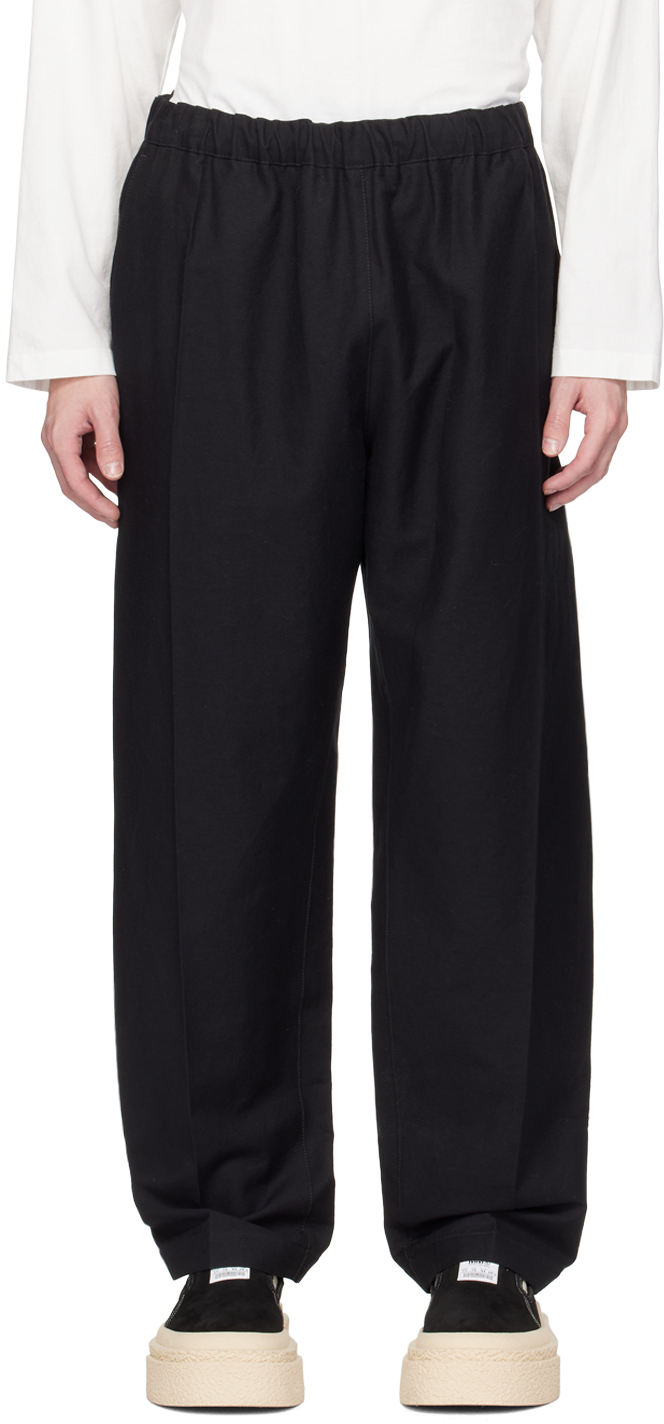 MM6 Maison Margiela: Black Drawstring Trousers | SSENSE Canada