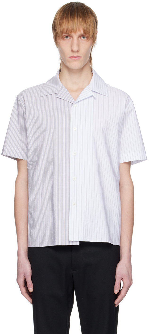 MM6 MAISON MARGIELA BLUE ASYMMETRIC SHIRT