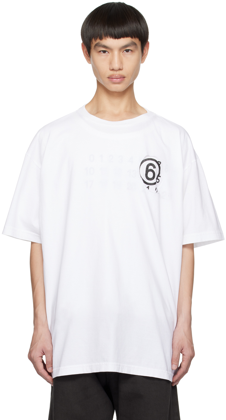 MM6 Maison Margiela White Cutout T-Shirt