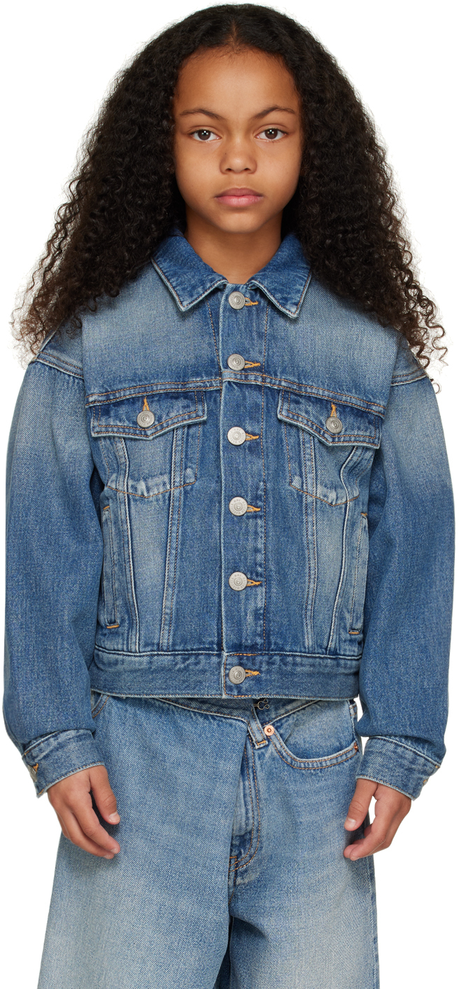 Padded Denim Jacket in Blue - MM 6 Maison Margiela