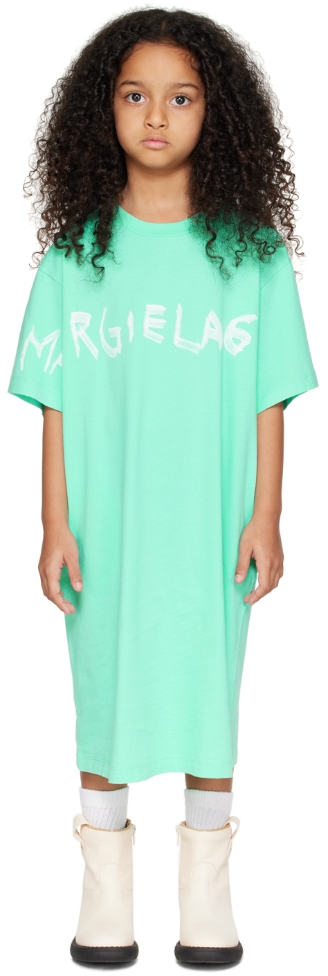 MM6 Maison Margielaのキッズ｜ブルー プリント ワンピースが