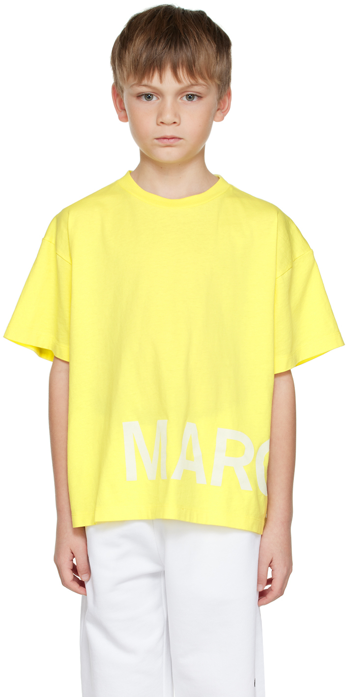 Kids Yellow Printed T-Shirt by MM6 Maison Margiela | SSENSE