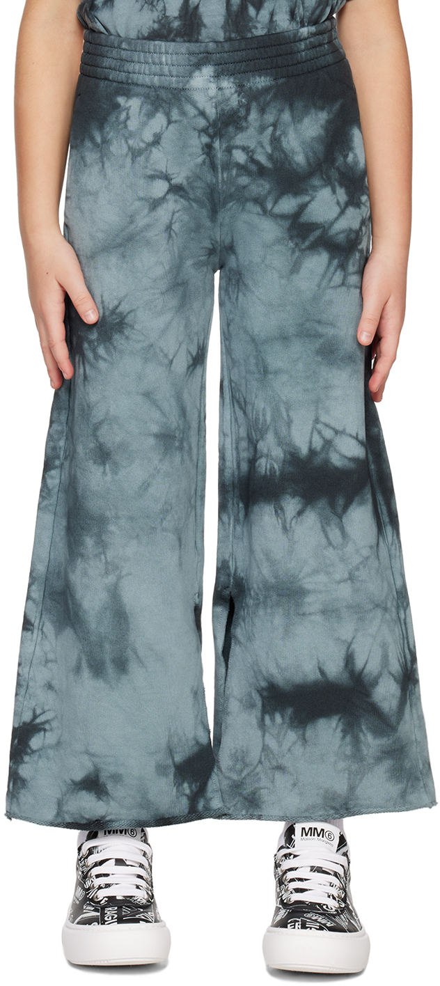 Mm6 Maison Margiela Kids Grey Tie-dye Sweatpants In M6900